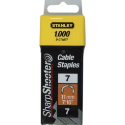 AGRAFES CAVALIERS 10MM TYPE 7 - BOITE DE 1000 PIÈCES STANLEY 1-CT106T