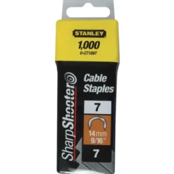 AGRAFES CAVALIERS 14MM TYPE 7 - BOITE DE 1000 PIÈCES STANLEY 1-CT109T