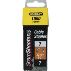 Agrafes cavaliers 12 mm type 7 - boîte de 1000 pièces - STANLEY | 1-CT108T