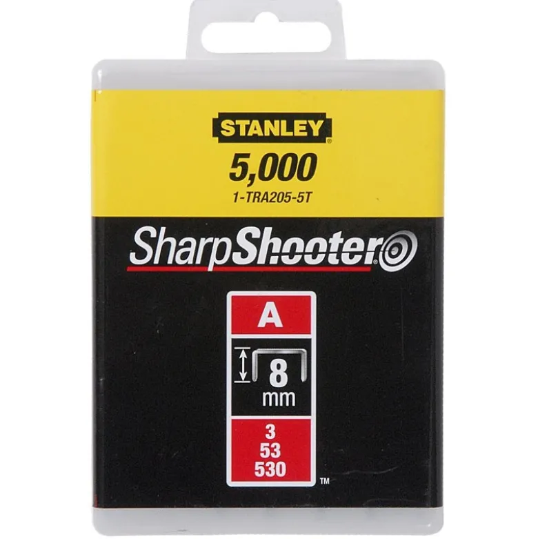 AGRAFES 10MM TYPE A - BOITE DE 5000 PIÈCES STANLEY 1-TRA206-5T