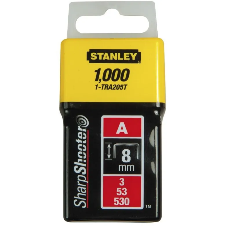 AGRAFES 6MM TYPE A - BOITE DE 5000 PIÈCES STANLEY 1-TRA204-5T