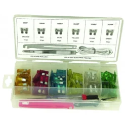 Assortiment de 92 pièces - fusibles - 1 testeur - 1 pince- SODISE | 14103﻿