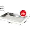 Bac de récupération en inox 9 litres, extra plat - KSTools | 150.9598