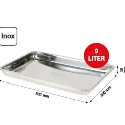 Bac de récupération en inox 9 litres, extra plat - KSTools | 150.9598