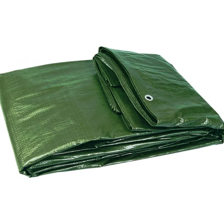 BACHE PLASTIQUE 6X5M RENFORCEE VERTE (120 G/M2 ENV.) TALIAPLAST | 390103