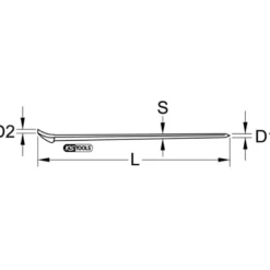 Barre à mine INOX, 1000 mm, diamètre 25 mm KSTools | 964.3211