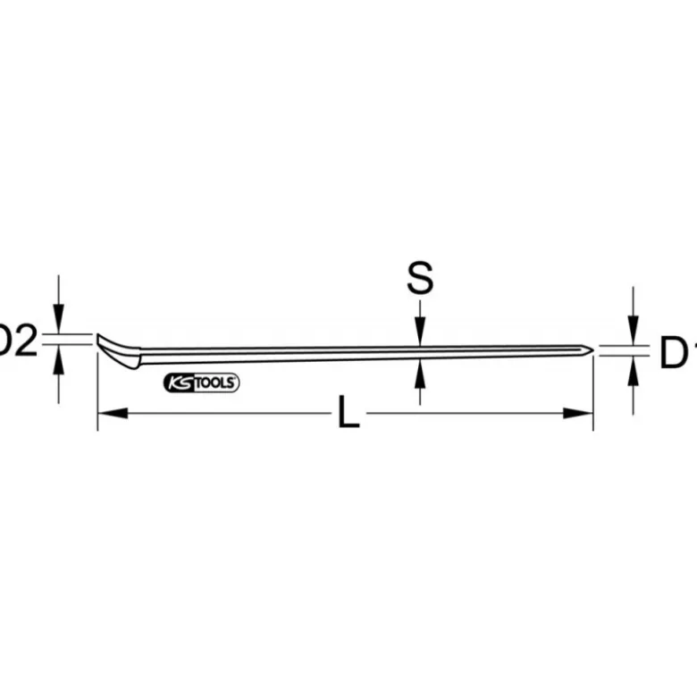 Barre à mine INOX, 1000 mm, diamètre 25 mm KSTools | 964.3211
