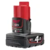 Batterie 12 Volts 4,0 Ah Red Lithium-Ion - système M12multifonctions M12B4 | 4932430065 Milwaukee