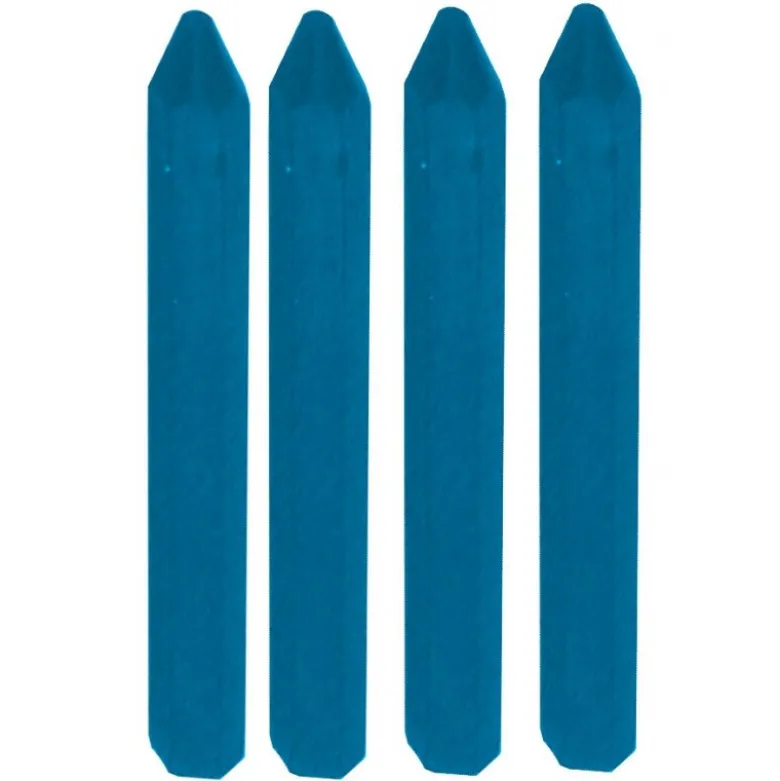 BLISTER DE 4 CRAIES BLEUES HEXAGONALES L.120MM TALIAPLAST | 400966