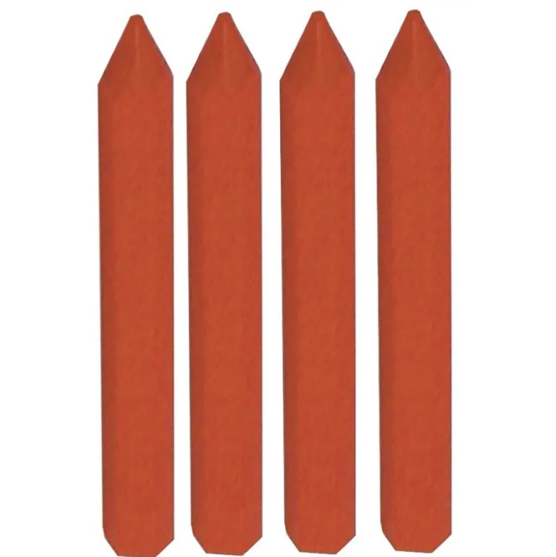 BLISTER DE 4 CRAIES ROUGES HEXAGONALES L.120MM TALIAPLAST | 400965