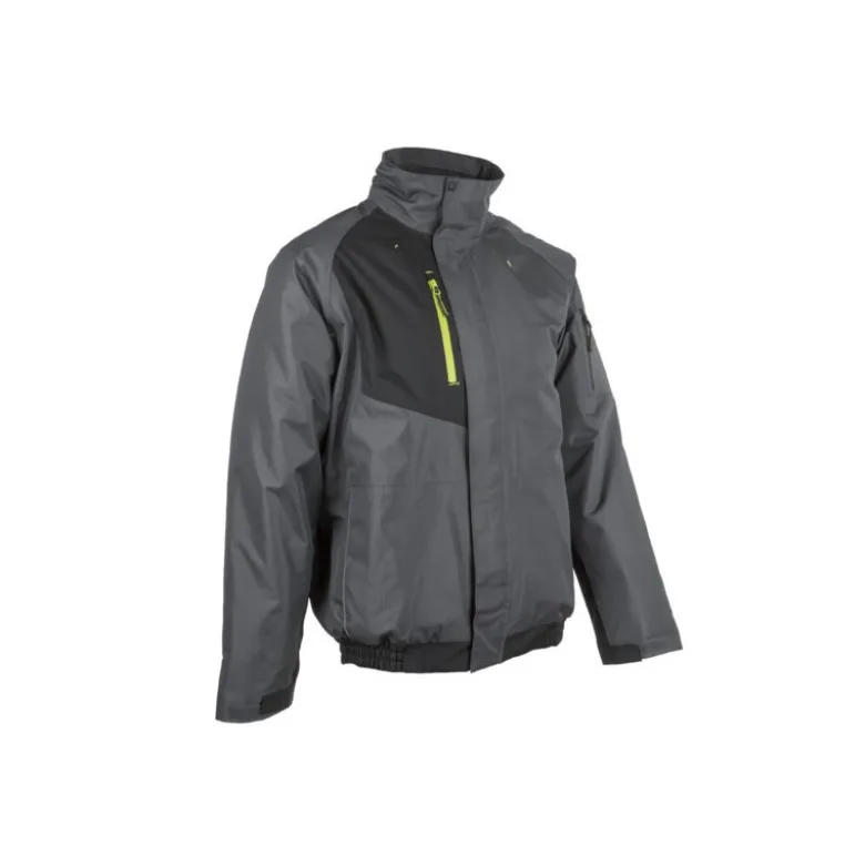 Blouson - GOMA - Ripstop 100% PES enduit PVC + Matelassage 180g/m2 - Gris/Lime - COVERGUARD | 5GOM450