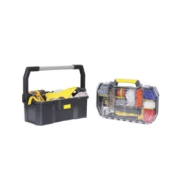 BOITE, CAISSE A OUTILS 60CM AVEC ORGANISEUR TRANSPARENT STANLEY 1-97-514