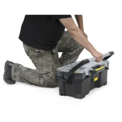 BOITE, CAISSE A OUTILS 60CM AVEC ORGANISEUR TRANSPARENT STANLEY 1-97-514