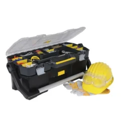 BOITE, CAISSE A OUTILS 60CM AVEC ORGANISEUR TRANSPARENT STANLEY 1-97-514