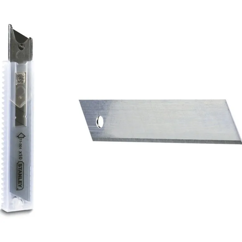 BOITE DE 10 x 10 LAMES DE CUTTERS 18MM - 10 DISTRIBUTEURS 10 LAMES STANLEY 1-11-301