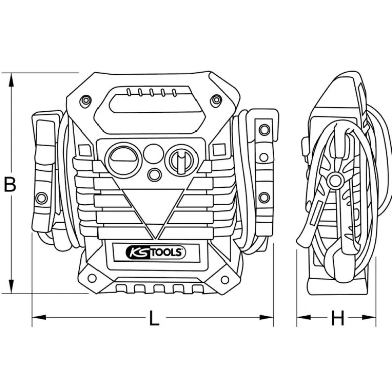 Booster à batterie 12 V + 24 V, 1400 A - KSTools | 550.1720