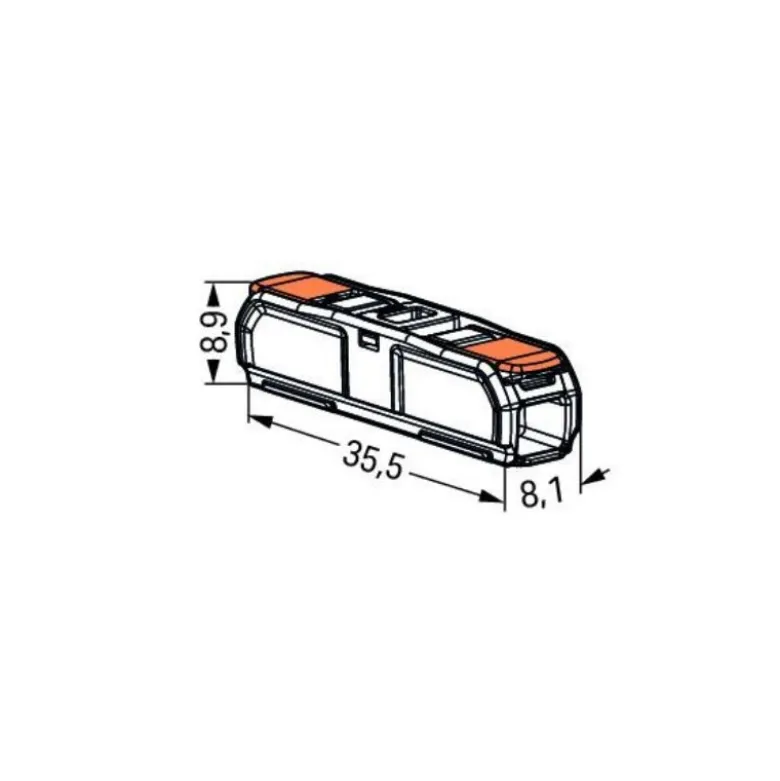Borne à levier WAGO 221 Inline 2x4mm² à leviers souple & rigide - Wago | 221-2411