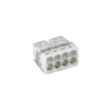 Boîte de 10 bornes WAGO 2273 - 8 x 0,5 à 2,5mm² Transp. / Gris - Wago | 2273-208/995-010