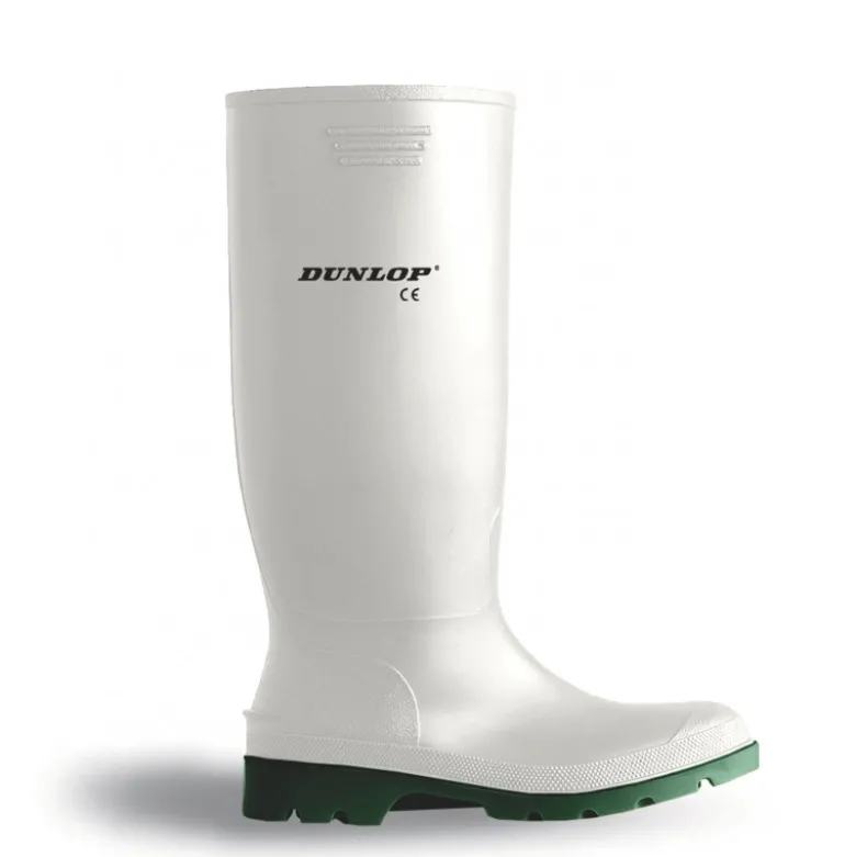 Bottes de travail alimentaires Dunlop - PVC blanc HYGRADE - sans coquilles de sécurité | 9HYGR