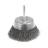Brosse boisseau à fils acier ondulés pour perceuses Ø 75mm, Ø fil 0,3mm, Ø tige 6mm, Qté 1 Makita | D-39936