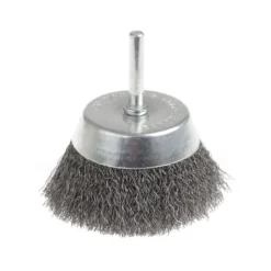 Brosse boisseau à fils acier ondulés pour perceuses Ø 80mm, Ø fil 0,3mm, Ø tige 6mm, Qté 1 Makita | D-39942