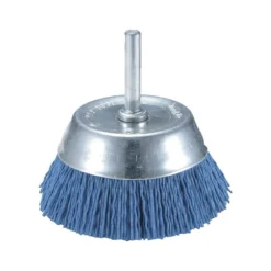Brosse boisseau à fils nylon pour perceuses Ø 75mm, Grain 80, Ø queue 6mm, Qté 1 Makita | D-45521