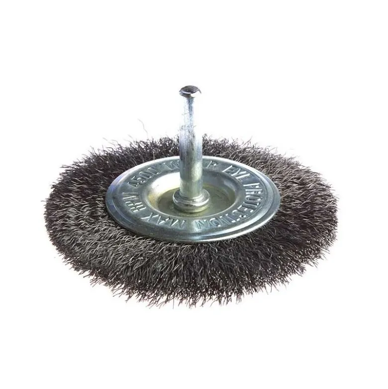 Brosse circulaire à fils acier ondulés pour perceuses Ø 50mm, Ø fil 0,3mm, Ø tige 6mm, Qté 1 Makita | D-39964