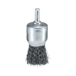 Brosse pinceau à fils acier ondulés pour perceuses Ø 19mm, Ø fil 0,3mm, Ø queue 6mm, Qté 1 Makita | D-40010