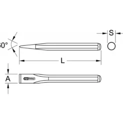 Burin INOX, Ø24 - 300mm KSTools | 964.3105