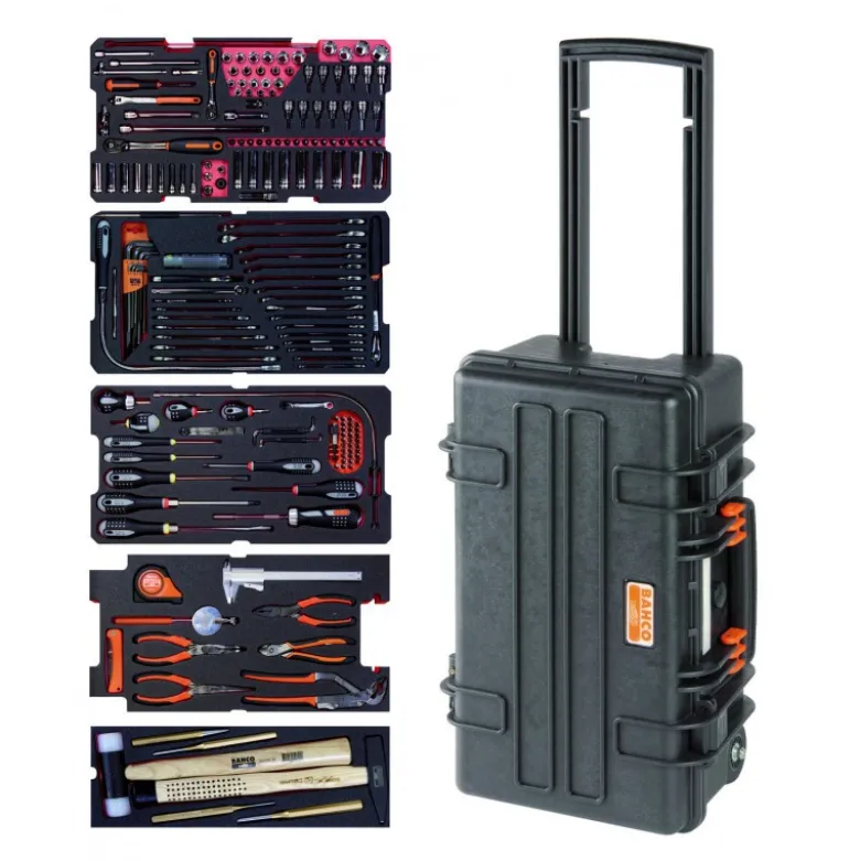 Caisse à outils métallique, kits d’outils multi-usages - 194 pcs - Bahco | 4750RCHDW01FF3