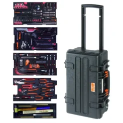 Caisse rigide à usage intensif, kit d'outils aviation - 159 pcs - Bahco | 4750RCHDW01FF2