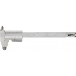 Calibre à coulisse becs doubles inox, vernier monobloc, jauge de profondeur - ét - KS Tools | 300.0510