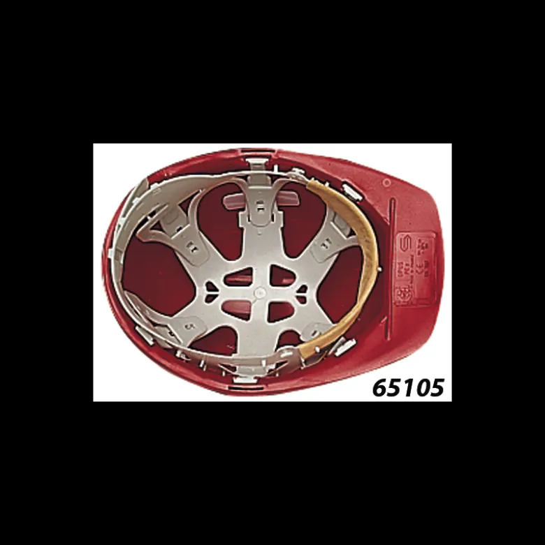 Casque de chantier jaune - bande anti-transpiration - EARLINE | 65103