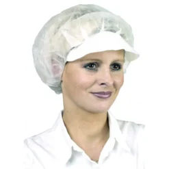 Charlottes rondes à visière polypro blanche Tidy Professionnel | 45640