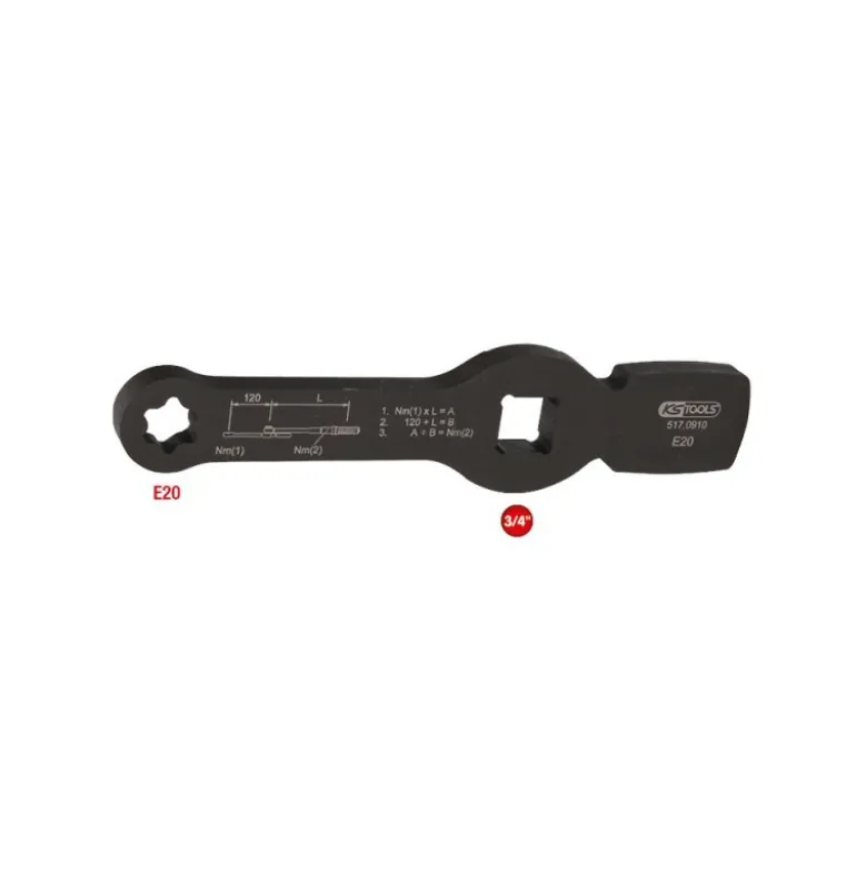 Clé à chocs TORX E 3/4'' avec 2 surfaces d'impact, E20 - KSTools | 517.0910
