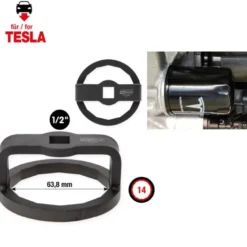 Clé de filtre à huile 1/2'' pour Tesla, Ø 63,8 mm / 14 surfaces - KSTools | 150.9469