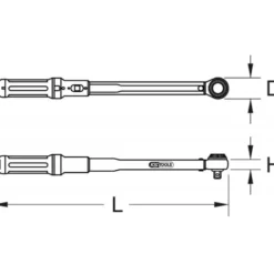 Clé dynamométrique ERGOTORQUE précision 1/2", 40 - 200 NM - KS Tools | 516.1442