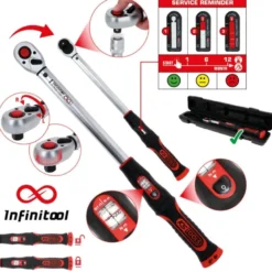 Clé dynamométrique INFINITOOL 3/8'' à cliquet réversible, 10-50 Nm - KSTools | 516.9022