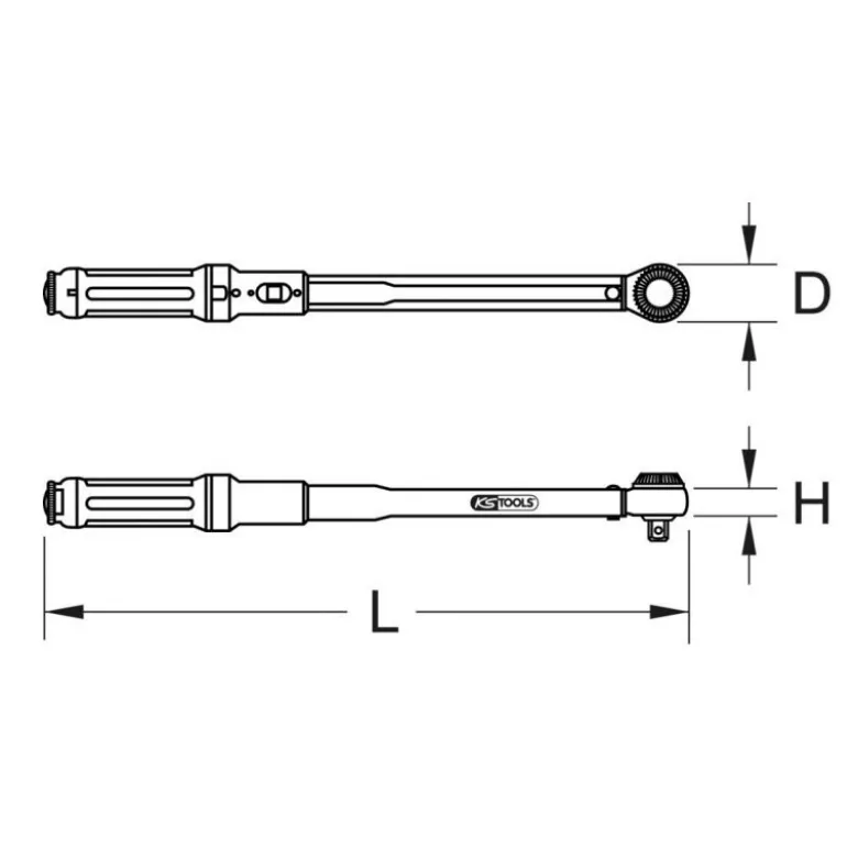 Clé dynamométrique 1/2" - 60-320Nm - KS Tools | 516.1472