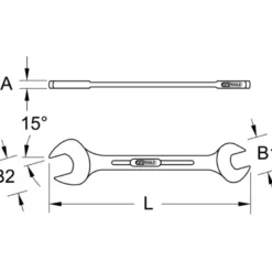 Clé à fourche TITANplus 16x18 mm KS Tools | 965.0116