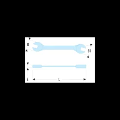 Clé plate (fourche) "extra fines" 12 x 13mm Facom | 31.12X13