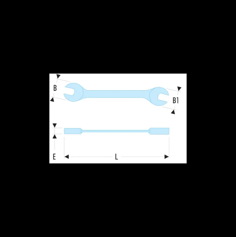 Clé plate (fourche) "extra fines" 12 x 13mm Facom | 31.12X13