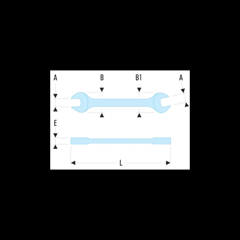 Clé plate (fourche) 25 x 28mm Facom | 44.25X28