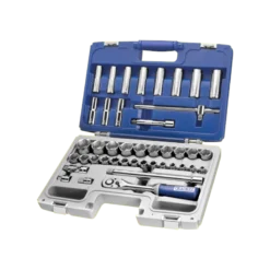 Coffret de douilles et accessoires 1/2" métriques - 42 pièces - E032908 | Expert by Facom
