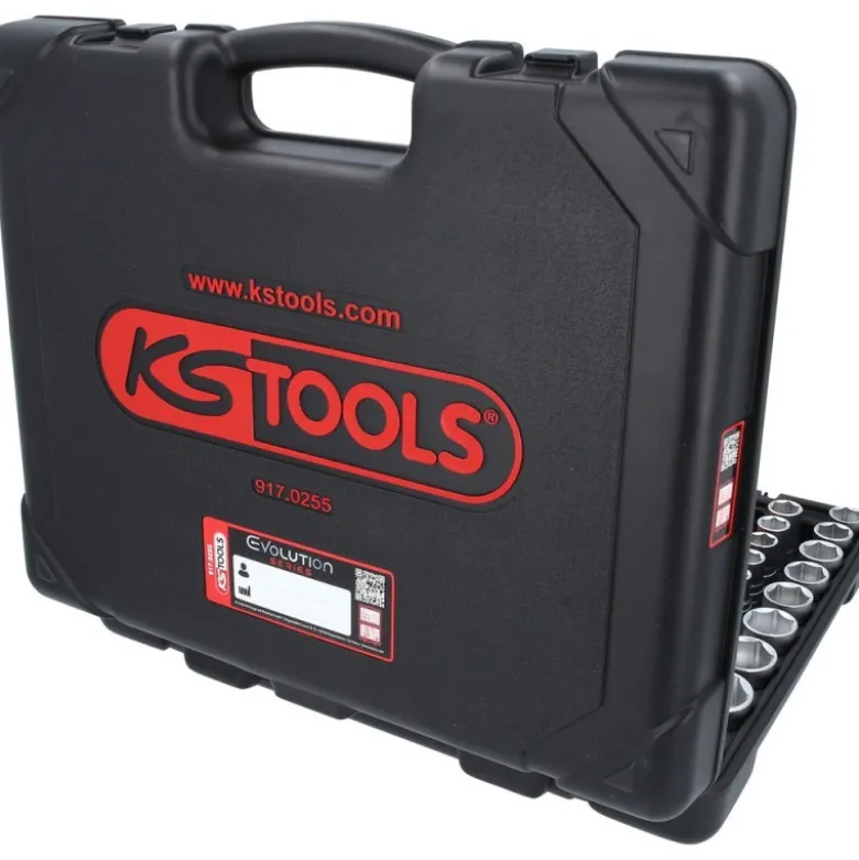 Coffret de douilles 1/4'' + 3/8 + 1/2'', 255 pcs. - KSTools | 917.0255