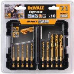 Coffret de 10 forets métaux pour visseuse à chocs extrême impact DEWALT | DT50050