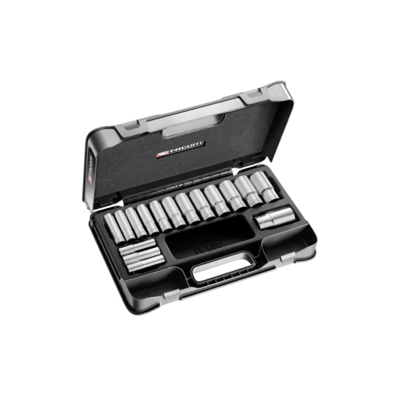 Coffret douilles 1/2" longues 12 pans métriques - 16 pièces | S.404AE Facom