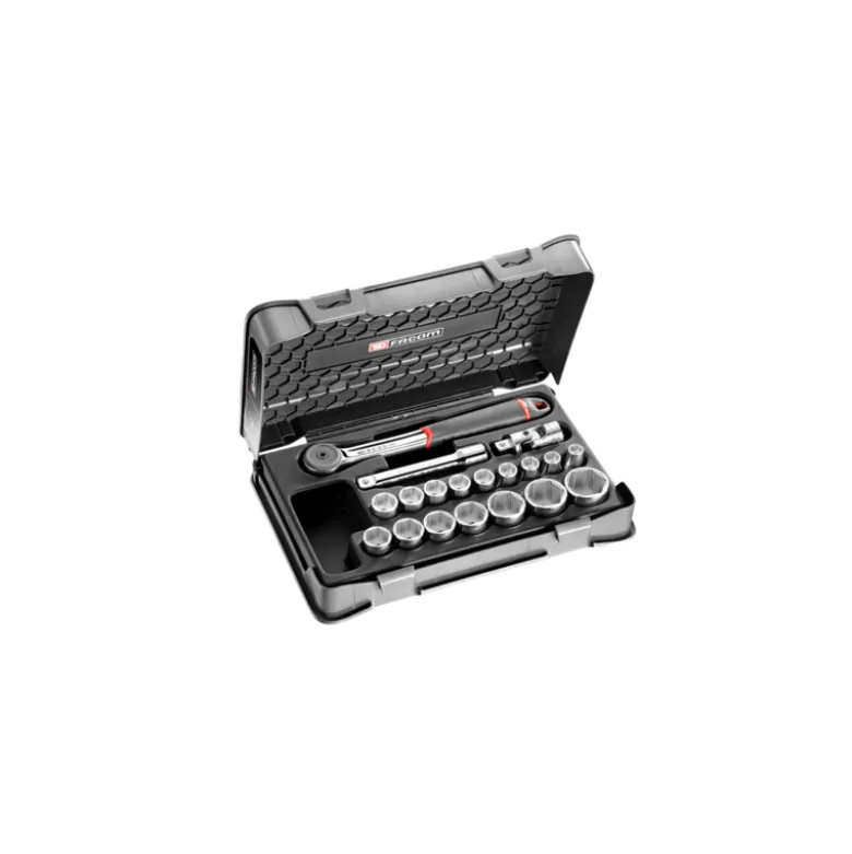 Coffret douilles 1/2" 6 pans métriques - 19 pièces | S.161-2P6PB Facom