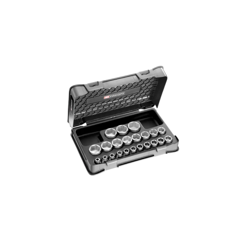Coffret douilles 1/2" 6 pans métriques - 22 pièces | S.401B Facom
