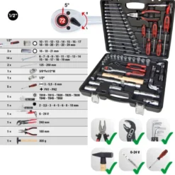 Coffret d'outils universels 1/2'', 47 pièces - KSTools | 917.0047